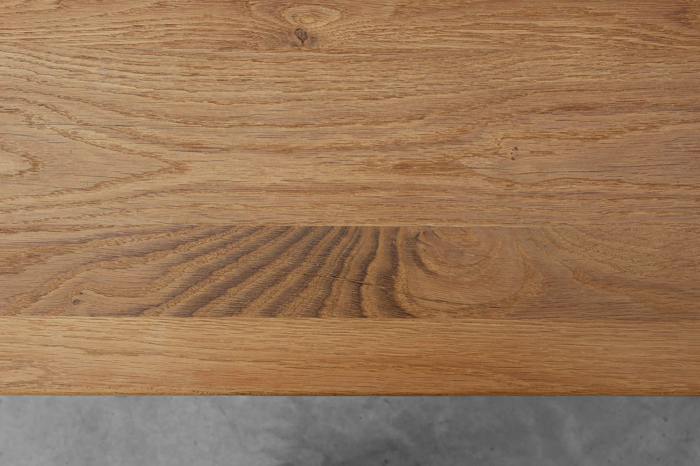 20th Century French oak trestle table with scalloped legs and plank topthumbnail